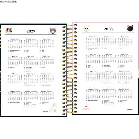 Agenda Purrfect Cats Espiral 2027 - Tilibra - Imagem 3