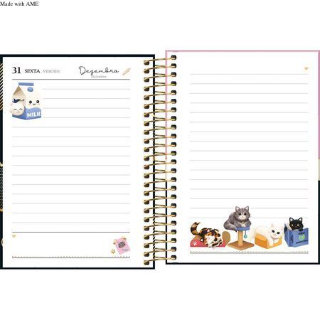Agenda Purrfect Cats Espiral 2027 - Tilibra - Imagem 6