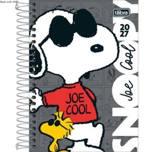 Agenda Snoopy Espiral Diária 2027 - Tilibra