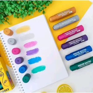 Tinta Guache em Bastão Fantasia Metallic 6 Cores - Acrilex